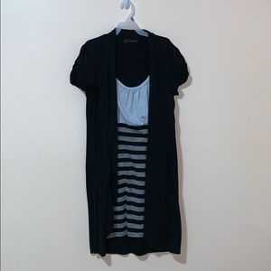Black and White Striped Junior’s Dress Size L
